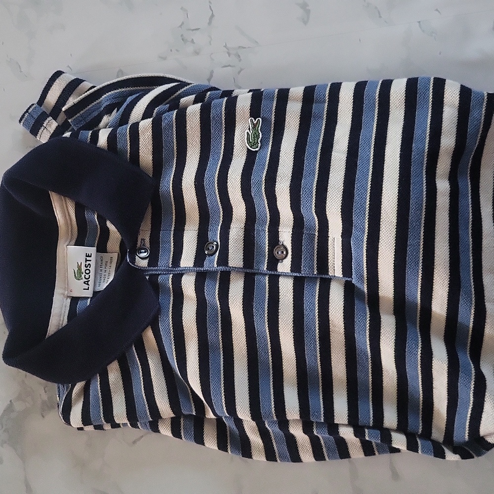 Men's Lacoste Classic Fit STRIPED  Polo SizeXL